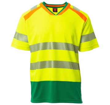 KOSZULKA T-SHIRT KRÓTKI RĘKAW ALLEY - ŻÓŁTY FLUO-ŻELOWY ZIELONY