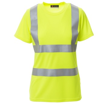 KOSZULKA T-SHIRT KRÓTKI RĘKAW AVENUE LADY - ŻÓŁTY FLUO