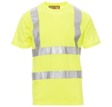 KOSZULKA T-SHIRT KRÓTKI RĘKAW AVENUE - ŻÓŁTY FLUO