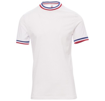 KOSZULKA T-SHIRT KRÓTKI RĘKAW FLAG - BIAŁY-FRANCJA