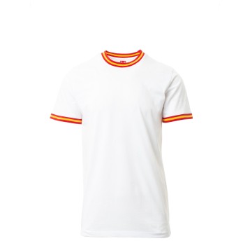 KOSZULKA T-SHIRT KRÓTKI RĘKAW FLAG - BIAŁY-HISZPANIA