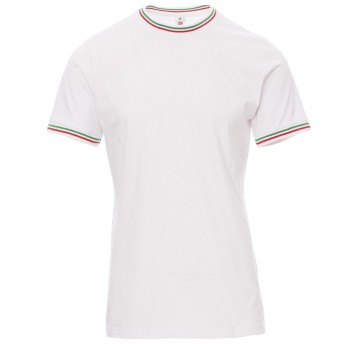 KOSZULKA T-SHIRT KRÓTKI RĘKAW FLAG - BIAŁY-WŁOCHY