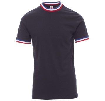 KOSZULKA T-SHIRT KRÓTKI RĘKAW FLAG - GRANATOWY-FRANCJA