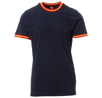 KOSZULKA T-SHIRT KRÓTKI RĘKAW FLAG - GRANATOWY-HISZPANIA