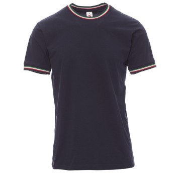 KOSZULKA T-SHIRT KRÓTKI RĘKAW FLAG - GRANATOWY-WŁOCHY