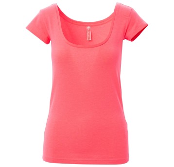 KOSZULKA T-SHIRT KRÓTKI RĘKAW FLORIDA FLUO - FUKSJOWY FLUO