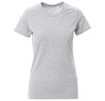 KOSZULKA T-SHIRT KRÓTKI RĘKAW FREE LADY MELANGE - SZARY MELANŻ