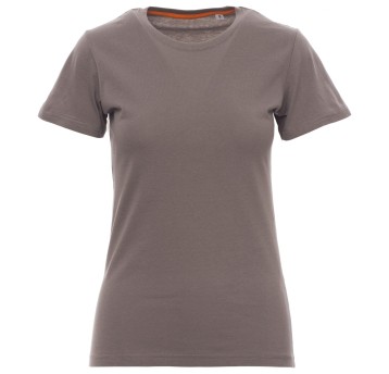 KOSZULKA T-SHIRT KRÓTKI RĘKAW FREE LADY - SZARY STALOWY