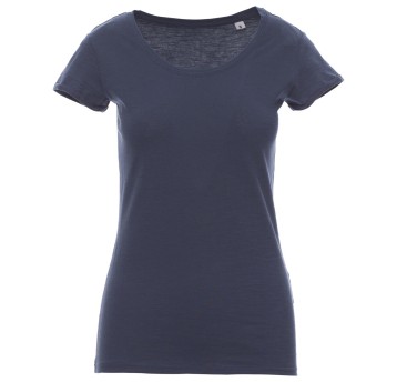 KOSZULKA T-SHIRT KRÓTKI RĘKAW PARTY LADY - NIEBIESKI DENIM