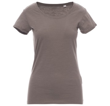 KOSZULKA T-SHIRT KRÓTKI RĘKAW PARTY LADY - SZARY STALOWY