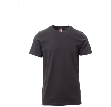 KOSZULKA T-SHIRT KRÓTKI RĘKAW PRINT - ANTRACYTOWY