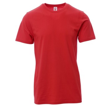 KOSZULKA T-SHIRT KRÓTKI RĘKAW PRINT - CZERWONY