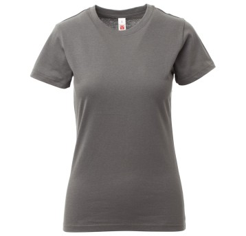 KOSZULKA T-SHIRT KRÓTKI RĘKAW PRINT LADY - ZADYMIONY