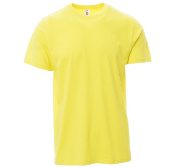 KOSZULKA T-SHIRT KRÓTKI RĘKAW PRINT - ŻÓŁTA