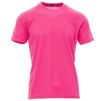KOSZULKA T-SHIRT KRÓTKI RĘKAW RUNNER - FUKSJOWY FLUO