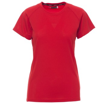 KOSZULKA T-SHIRT KRÓTKI RĘKAW RUNNER LADY - CZERWONY
