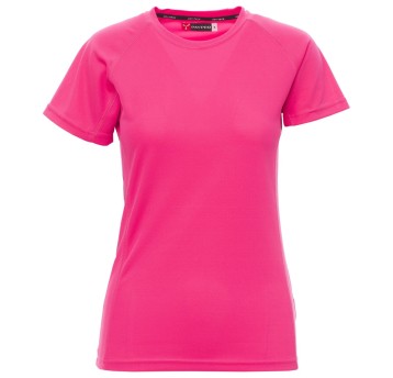KOSZULKA T-SHIRT KRÓTKI RĘKAW RUNNER LADY - FUKSJOWY FLUO