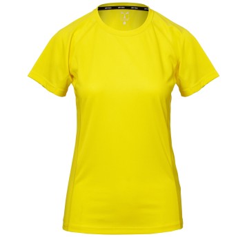 KOSZULKA T-SHIRT KRÓTKI RĘKAW RUNNER LADY - ŻÓŁTA
