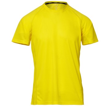 KOSZULKA T-SHIRT KRÓTKI RĘKAW RUNNER - ŻÓŁTA