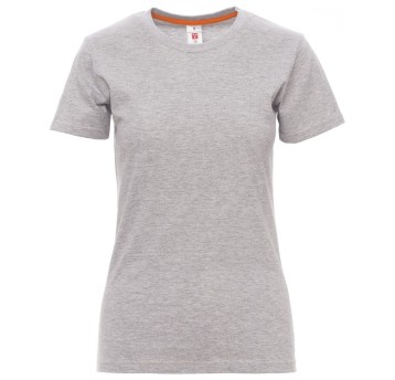 KOSZULKA T-SHIRT KRÓTKI RĘKAW SUNRISE LADY MELANGE - SZARY MELANŻ