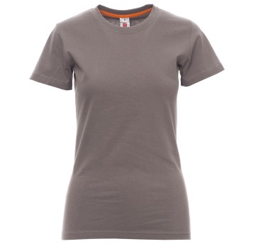 KOSZULKA T-SHIRT KRÓTKI RĘKAW SUNRISE LADY - SZARY STALOWY