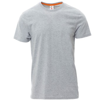 KOSZULKA T-SHIRT KRÓTKI RĘKAW SUNRISE MELANGE - SZARY MELANŻ