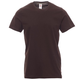 KOSZULKA T-SHIRT KRÓTKI RĘKAW SUNSET - BRĄZOWY