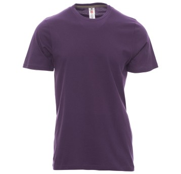 KOSZULKA T-SHIRT KRÓTKI RĘKAW SUNSET - FIOLETOWO-INDYGOWY