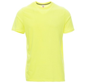KOSZULKA T-SHIRT KRÓTKI RĘKAW SUNSET FLUO - ŻÓŁTY FLUO