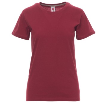 KOSZULKA T-SHIRT KRÓTKI RĘKAW SUNSET LADY - BORDOWY