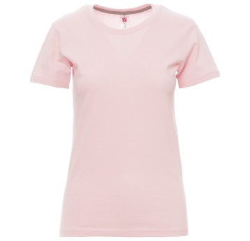 KOSZULKA T-SHIRT KRÓTKI RĘKAW SUNSET LADY - CIENISTY RÓŻOWY