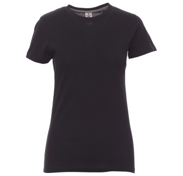 KOSZULKA T-SHIRT KRÓTKI RĘKAW SUNSET LADY - CZARNY