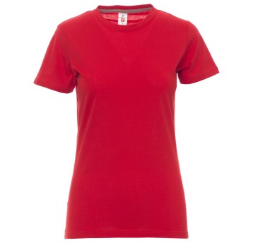KOSZULKA T-SHIRT KRÓTKI RĘKAW SUNSET LADY - CZERWONY