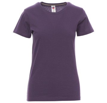 KOSZULKA T-SHIRT KRÓTKI RĘKAW SUNSET LADY - FIOLETOWO-INDYGOWY