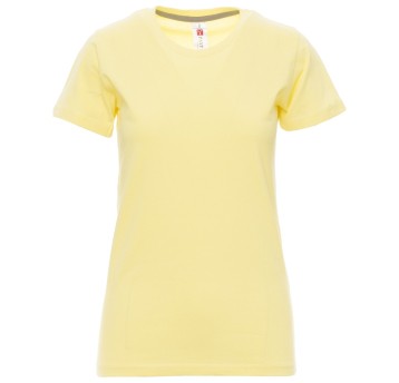 KOSZULKA T-SHIRT KRÓTKI RĘKAW SUNSET LADY - JASNOLIMONKOWY