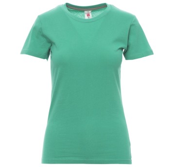 KOSZULKA T-SHIRT KRÓTKI RĘKAW SUNSET LADY - SZMARAGDOWY ZIELONY
