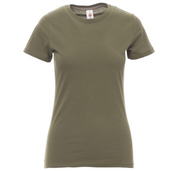 KOSZULKA T-SHIRT KRÓTKI RĘKAW SUNSET LADY - ZIELONY WOJSKOWY