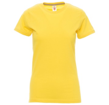 KOSZULKA T-SHIRT KRÓTKI RĘKAW SUNSET LADY - ŻÓŁTA