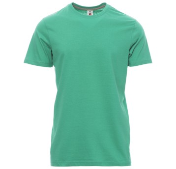 KOSZULKA T-SHIRT KRÓTKI RĘKAW SUNSET - SZMARAGDOWY ZIELONY