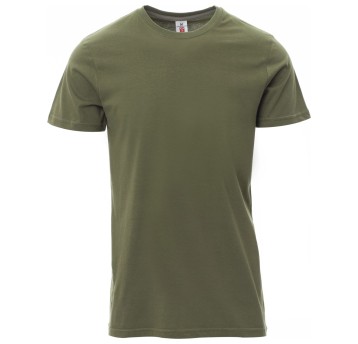 KOSZULKA T-SHIRT KRÓTKI RĘKAW SUNSET - ZIELONY WOJSKOWY