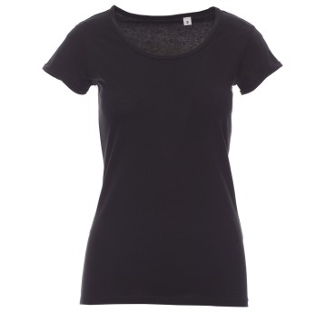 KOSZULKA T-SHIRT KRÓTKI RĘKAW YOUNG LADY - CZARNY