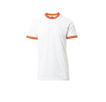 KOSZULKA T-SHIRT MĘSKA FLAG - BIAŁY/HISZPANIA
