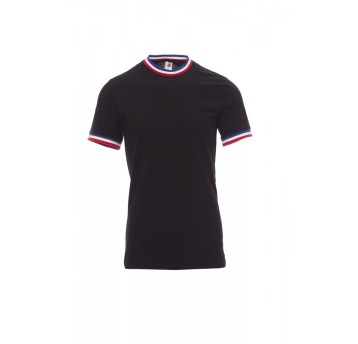 KOSZULKA T-SHIRT MĘSKA FLAG - CZARNY/FRANCJA