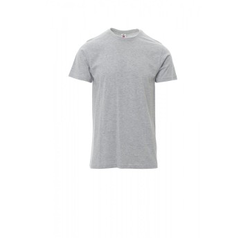 KOSZULKA T-SHIRT MĘSKA PRINT MELANGE - SZARY MELANŻ