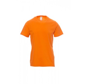 KOSZULKA T-SHIRT MĘSKA PRINT - POMARAŃCZOWY