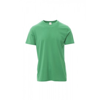KOSZULKA T-SHIRT MĘSKA PRINT - ŻELOWY ZIELONY