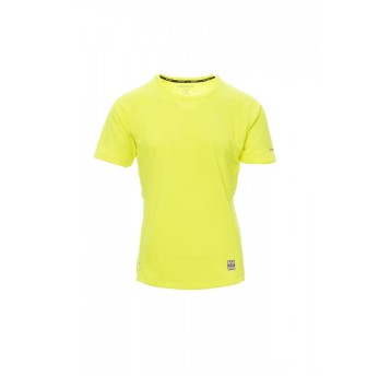 KOSZULKA T-SHIRT MĘSKA RUNNING - ŻÓŁTY FLUO