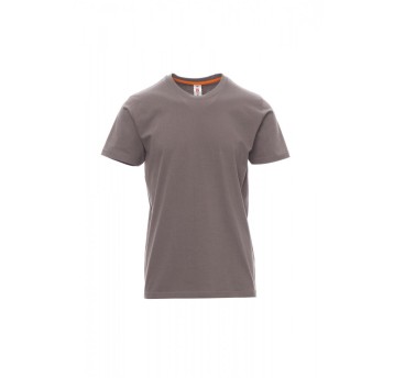 KOSZULKA T-SHIRT MĘSKA SUNRISE - SZARY STALOWY