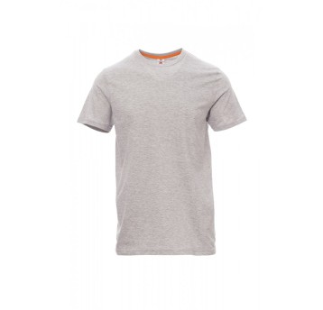 KOSZULKA T-SHIRT MĘSKA SUNSET MELANGE - SZARY MELANŻ
