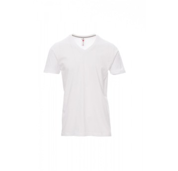 KOSZULKA T-SHIRT MĘSKA V-NECK - BIAŁY